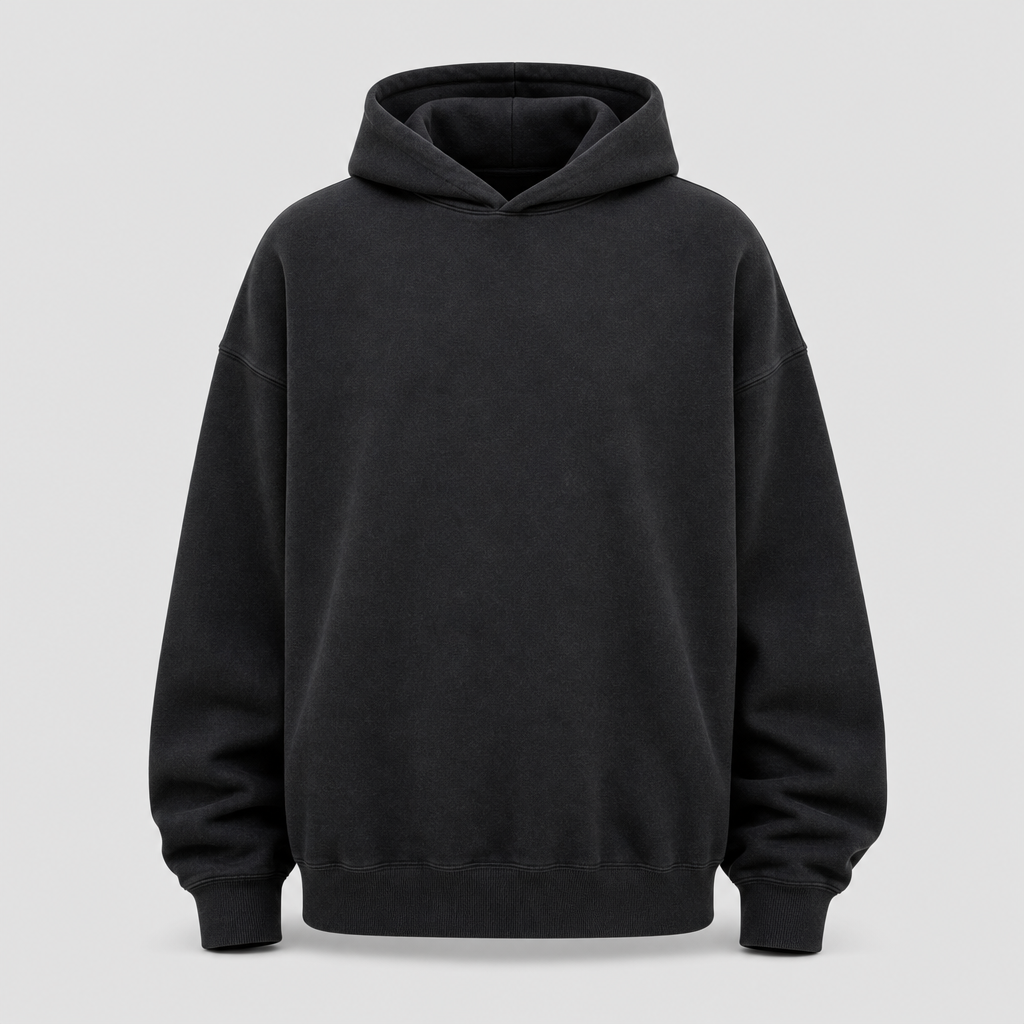 Heavy Hoodie — Faded Black