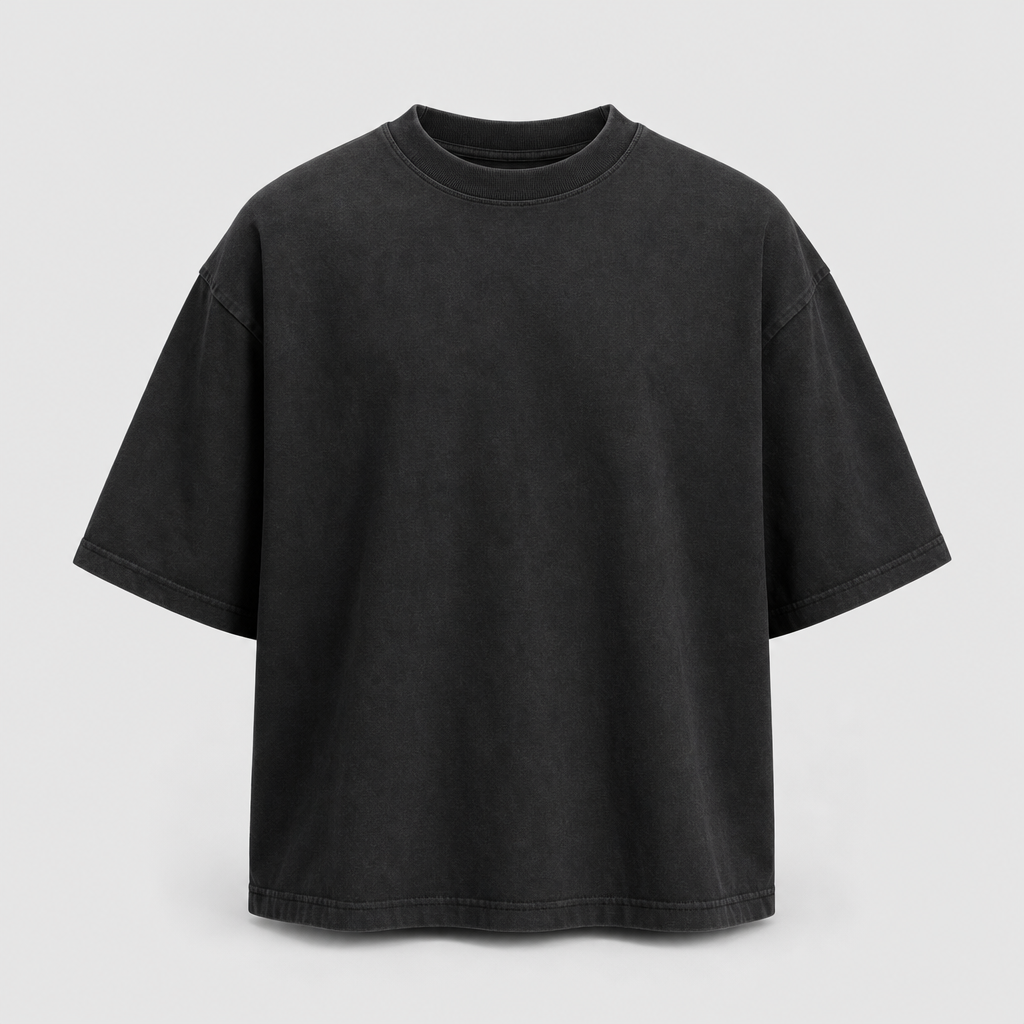 Boxy Tee — Faded Black